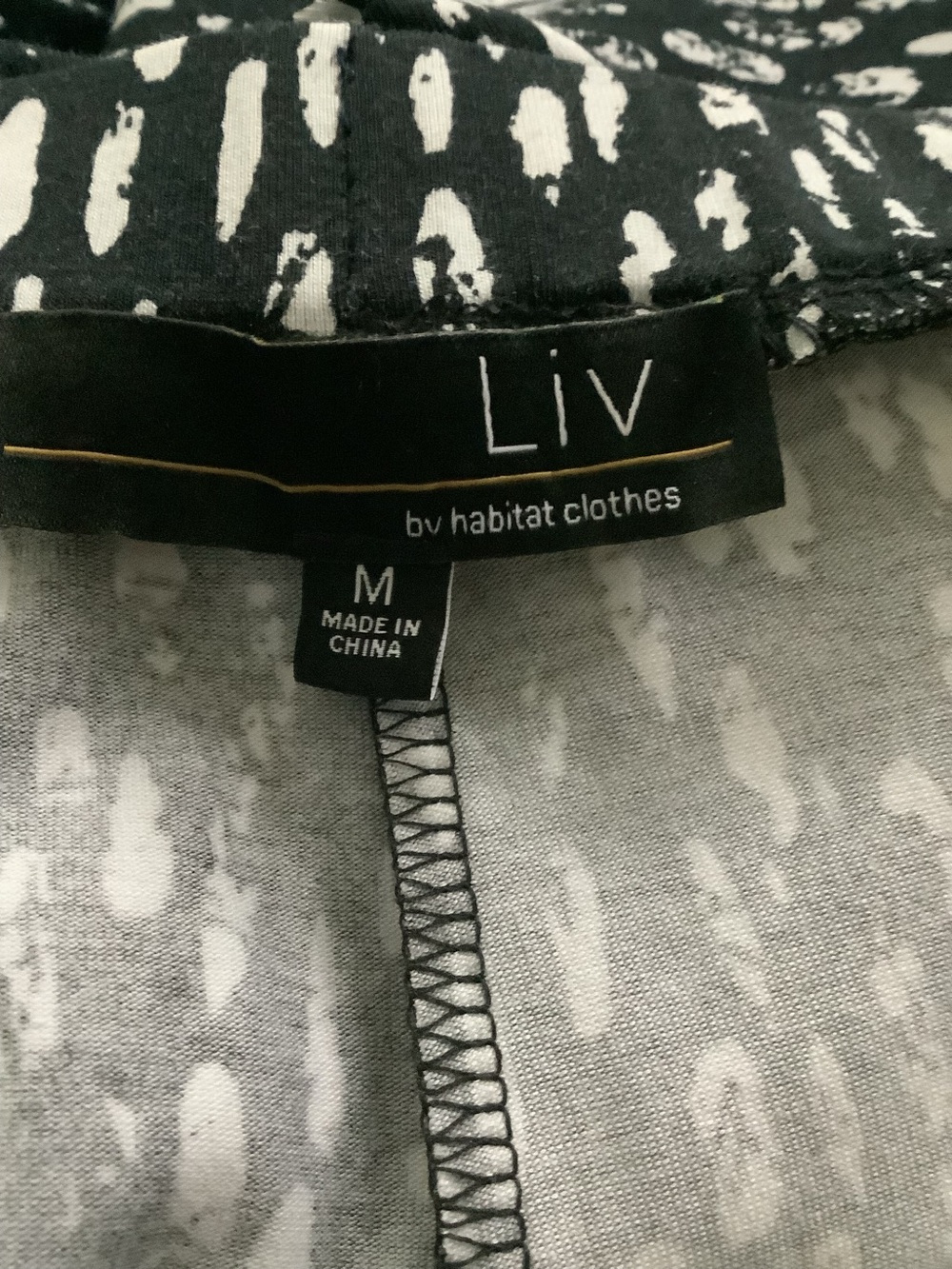 LIV by Habitat Pants Wide Ballon Leg Stretch Medium Black White - Picture 8 of 10